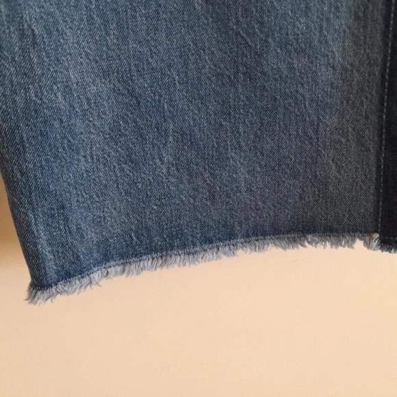 And/Or 28 UK 10 Selvedge Denim Westlake Wide Leg Cropped Jeans High Rise 2 Tone - Picture 6 of 12